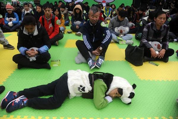 11月18日，首屆全國“發(fā)呆大賽”首站在成都寬窄巷子舉行。3