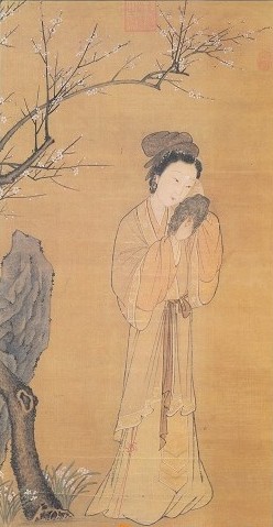 《梅花仕女圖》 臺北故宮博物院藏