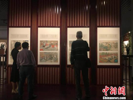 本次展覽精選全套《紅樓夢(mèng)》畫冊(cè)中近200幀，展示了《紅樓夢(mèng)》原著的完整故事情節(jié)以及畫家精湛的技藝筆法?！『?攝