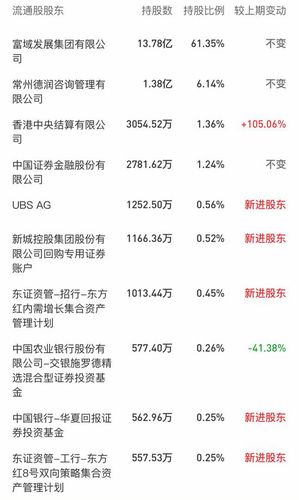 截至2019年一季度末，新城控股的十大流通股股東。