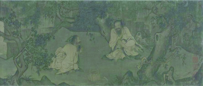 《采薇圖》卷 局部（國(guó)畫） 李唐