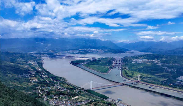 三峽大壩全景。攝影：湯偉